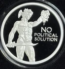 2026 Silver Shield No Political Solution 1 oz  Silver Proof - Wth Coa  Box