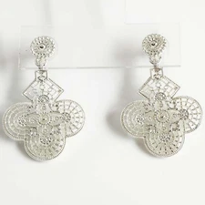 New Cabi Floral Statement Drop Earrings Chic Women Party Vacation Jewelry Gift