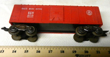 Marx 467110 Red Plug Door Boxcar White Lettering O Gauge 8 Wheel TAP, G trucks
