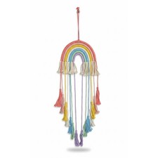 Boho Rainbow Wall Hanging Macrame Tassel Dream Catcher Nursery Decor