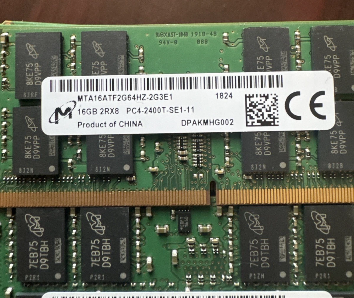 Micron PC4-19200 (DDR4-2400) Bus Speed DDR4 SDRAM Memory (RAM) for
