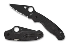 Spyderco Knives Para 3 Black FRN Handle Compression Lock BD1N C223SBBK
