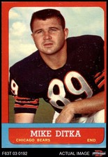 1963 Topps #62 Mike Ditka Bears HOF Pittsburgh 5 - EX