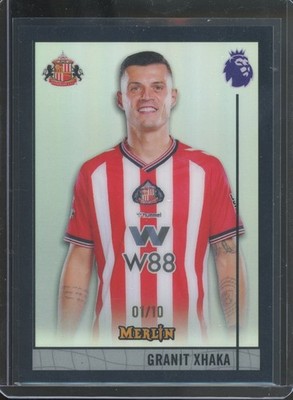 2025-26 Topps Merlin EPL Granit Xhaka #M43 1966 Black /10 Sunderland Switzerland