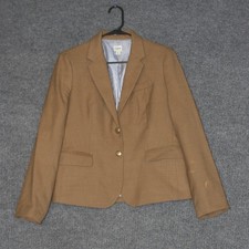 J Crew Classic Blazer Womens 8 Tan Wool Blend Professional Office Wear