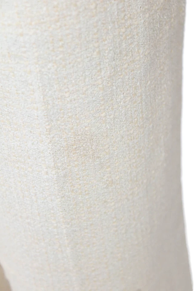 Pantalones Sandro Mujer Cremallera Mosca Tiro Alto Plisado Tejido Beige Talla FR 38 Foto 4 de 4