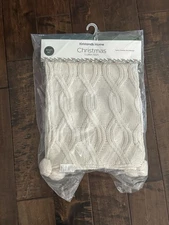 Kirkland Home Christmas Collection,  90 Inches, Table Runner, Off White, NWT NEW