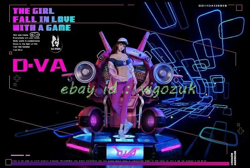 New NC Studio 1/4 Overwatch D.Va Deluxe Ver Resin Painted Anime Model Statue - Image 1 of 1