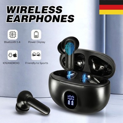 Bluetooth 5.4 Kopfhörer In-Ear Ohrbügel Kabellos TWS Sportkopfhörer mit Mikrofon