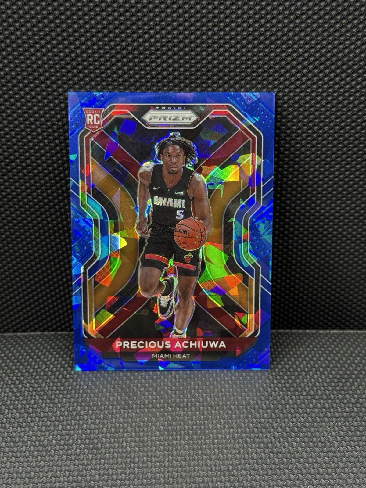2020-21 Panini Prizm Precious Achiuwa /125 Blue Cracked Ice RC #294 Heat