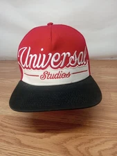 Universal Studios Hollywood Red White Black Snapback Hat Cap One Size Adult