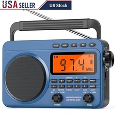 Digital AM FM Shortwave Radio with Best Reception 4000mAh Rechargeable Portable