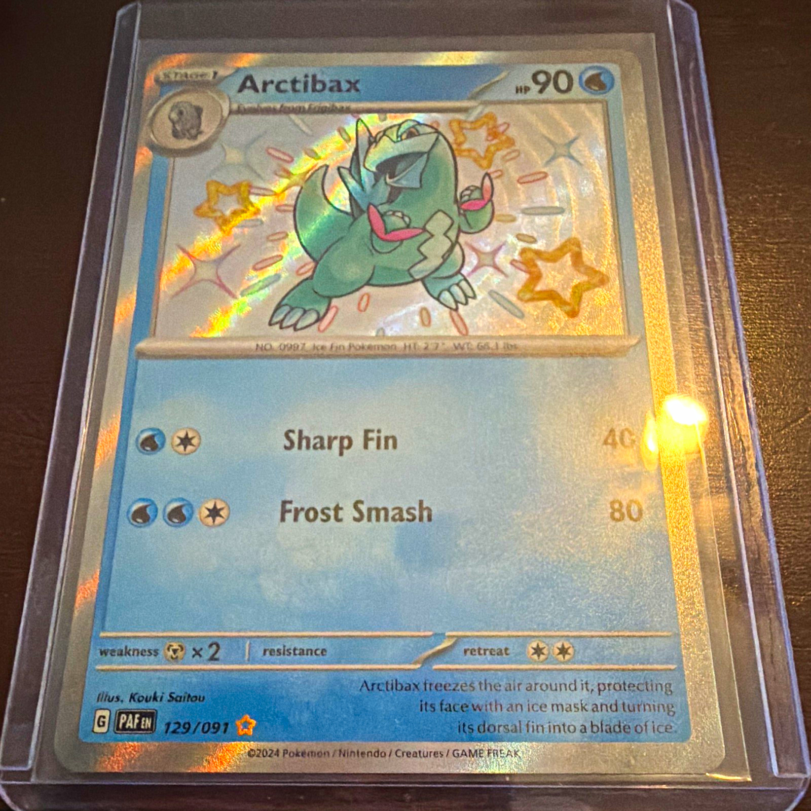 The Pokémon Company Arctibax 129/091 SV Paldean Fates Shiny Rare Holo ENG 90HP