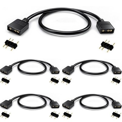 5 Stück 5V 3 Pin ARGB Verlängerungskabel 3 Pin Splitter Kabel Buchse auf Buchse ARGB F
