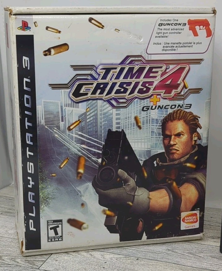 Time Crisis 4 & Gun PlayStation 3 PS3 system Guncon3 W/Box Bundle