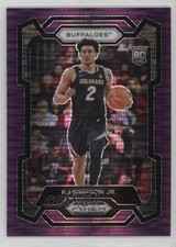 2024-25 Panini Prizm Draft Picks Purple Pulsar 28/55 KJ Simpson Jr #93 11ba