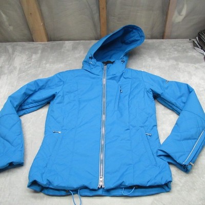 Descente Jacket Womens 6 Blue Quilted Hooded Ski Winter Performance Coat Wind