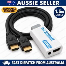 Wii to HDMI Converter Bundle with 1.5m Cable | Full HD Adapter 3.5mm Audio