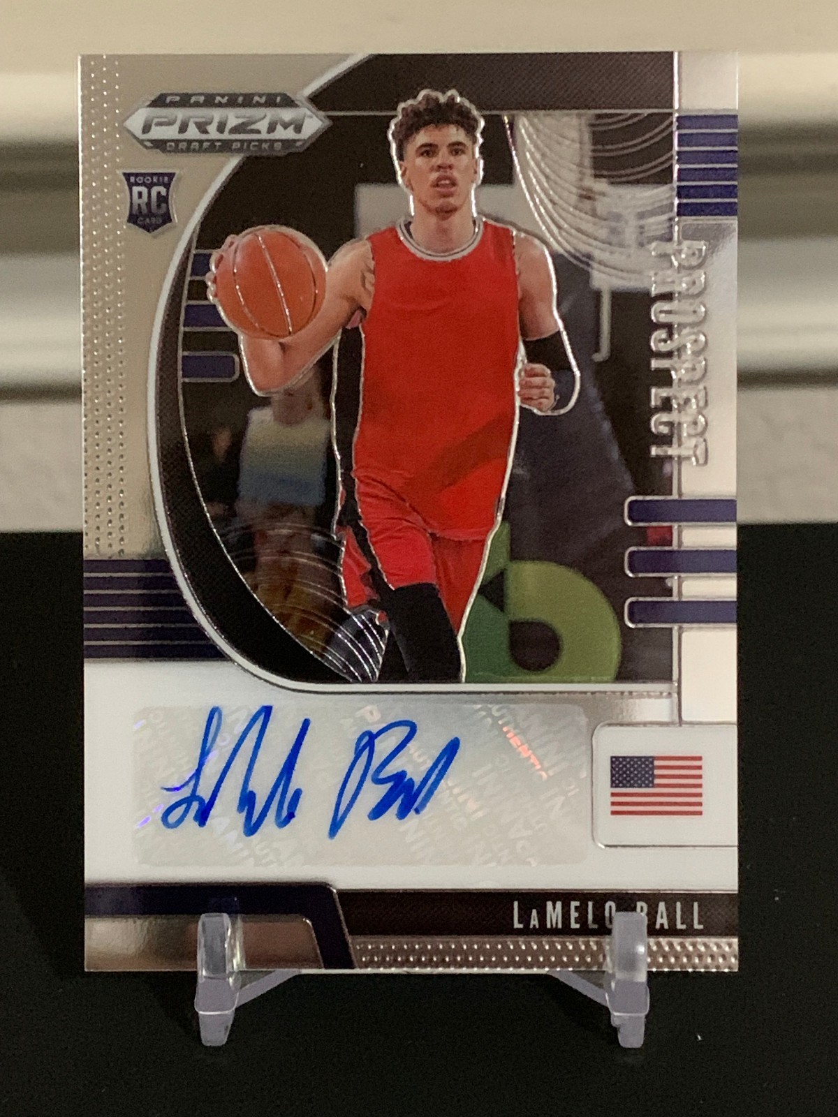 2020 Panini Prizm Draft Picks Prospect Lamelo Ball RC Auto PA-LB