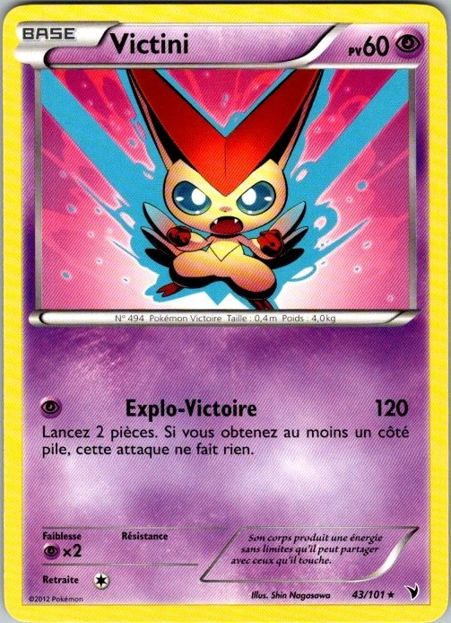 Victini (French) 43/101 Rare LP Pokemon TCG