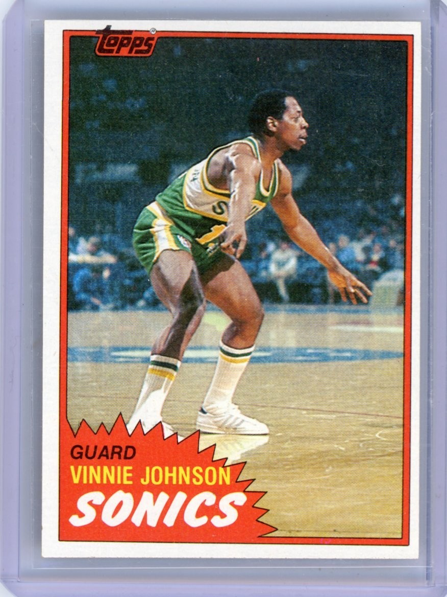 1981-82 Topps - Vinnie Johnson #99W (RC) Rookie Card Seattle Supersonic 99 West