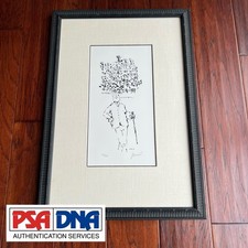 JERRY GARCIA Signed Lithograph Grateful Dead ERUDITE GENTLEMAN Art Autograph PSA