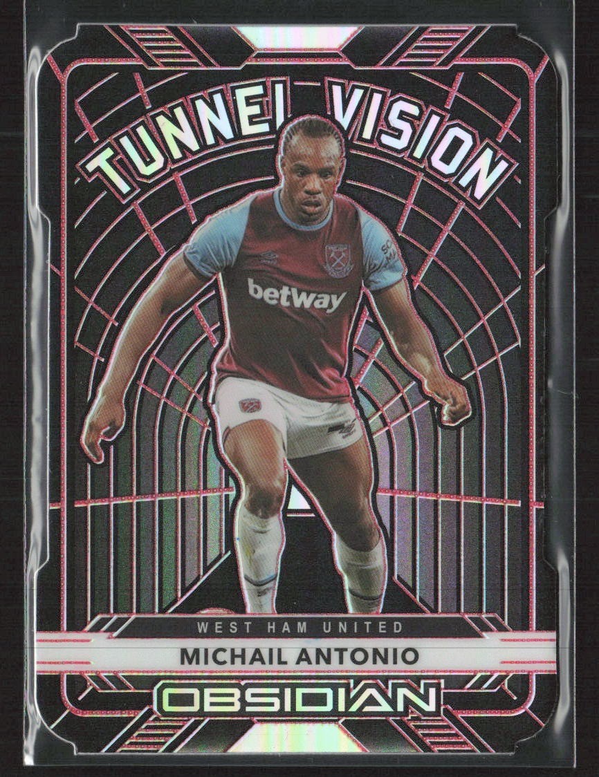 Michail Antonio 2020-21 Panini Obsidian #19 Tunnel Vision Red /5 West Ham United