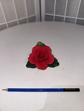 Vintage Handmade Capodimonte porcelain rose figurine