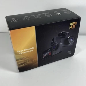Three Channels 4K Dash Cam 8MP HD Caméra Vidéo 2.0" Affichage TX1101a neuf