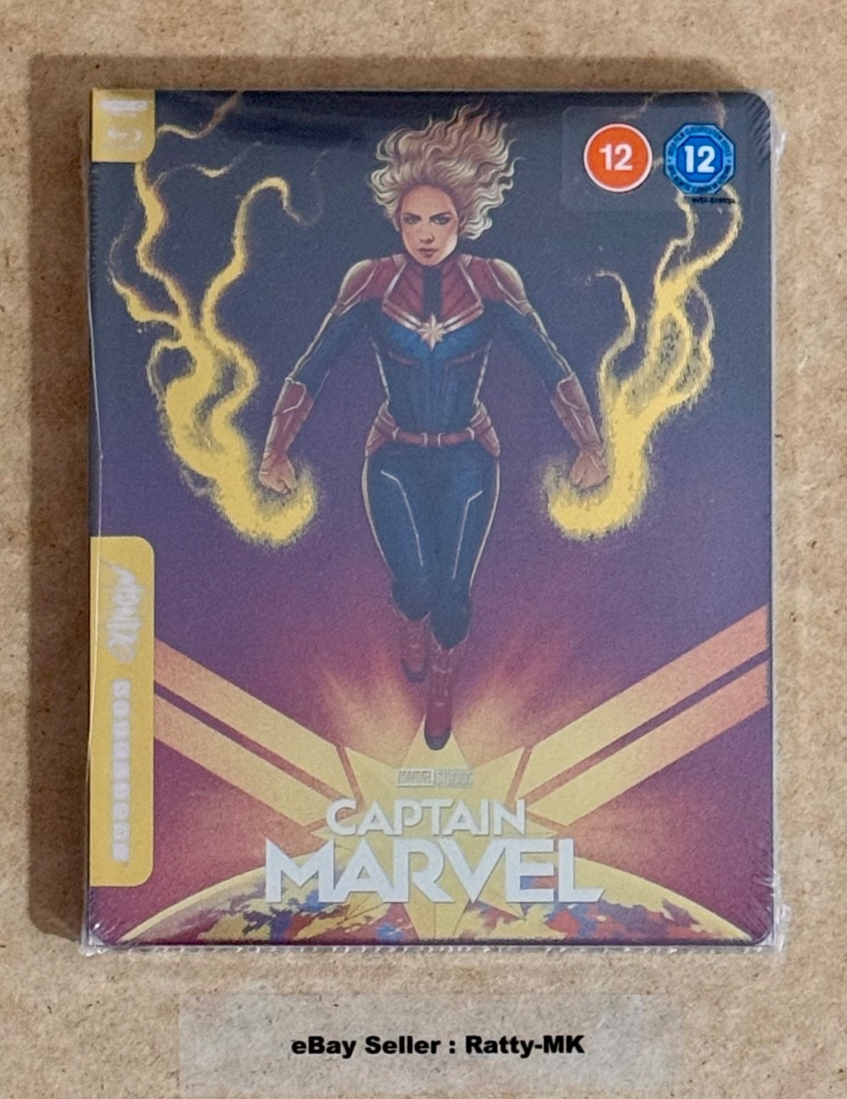 CAPTAIN MARVEL - UK EXCLUSIVE MONDO ARTWORK 4K UHD + BLU RAY STEELBOOK - NEW
