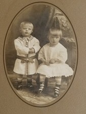 Cabinet Card Early 1900s Children Portrait Wm Eberspacher Holdrege NE