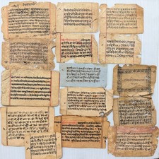 VINTAGE SANSKRIT/HINDI ATTRACTIVE MANUSCRIPT 18 LEAVES -36 PAGES. INTERESTING.