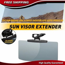 Car Automotive Sun Visor Extender Sunshade Protection Clip on Anti-Glare Gray