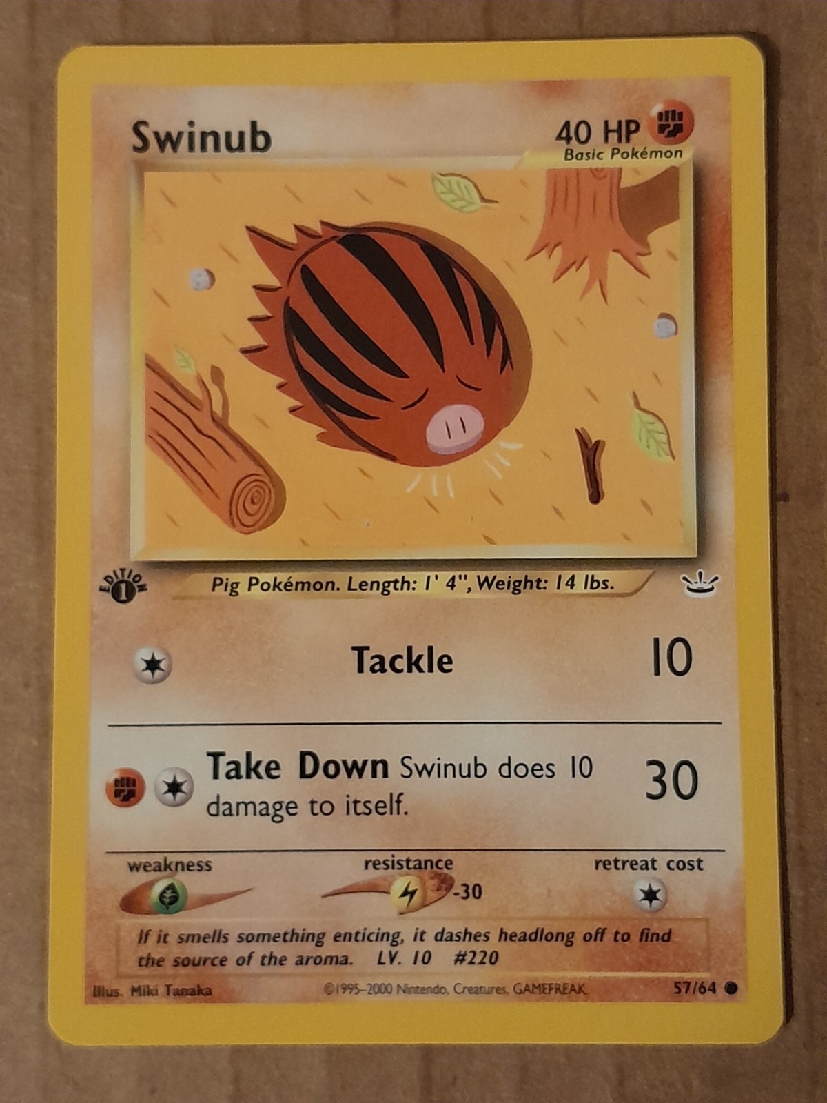Pokemon Swinub 57/64 1st Edition Neo Revelation LP-NM See Pictures