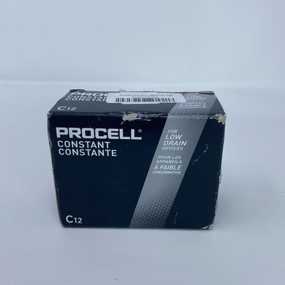Duracell Procell Constant C Alkaline Batteries, 12-Pack PC1400 - Black/Gray