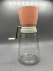 Vintage Pink Nut Grinder 1950's Federal Housewares Nibot Corp Kitchen USA Glass