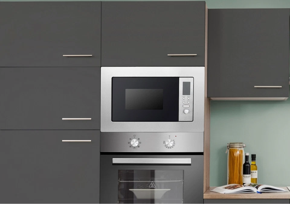 Mikrowelle 800 Watt Einbau Grill 1000 Watt Edelstahl 8 Programme 20 L Respekta - Bild 2 von 4