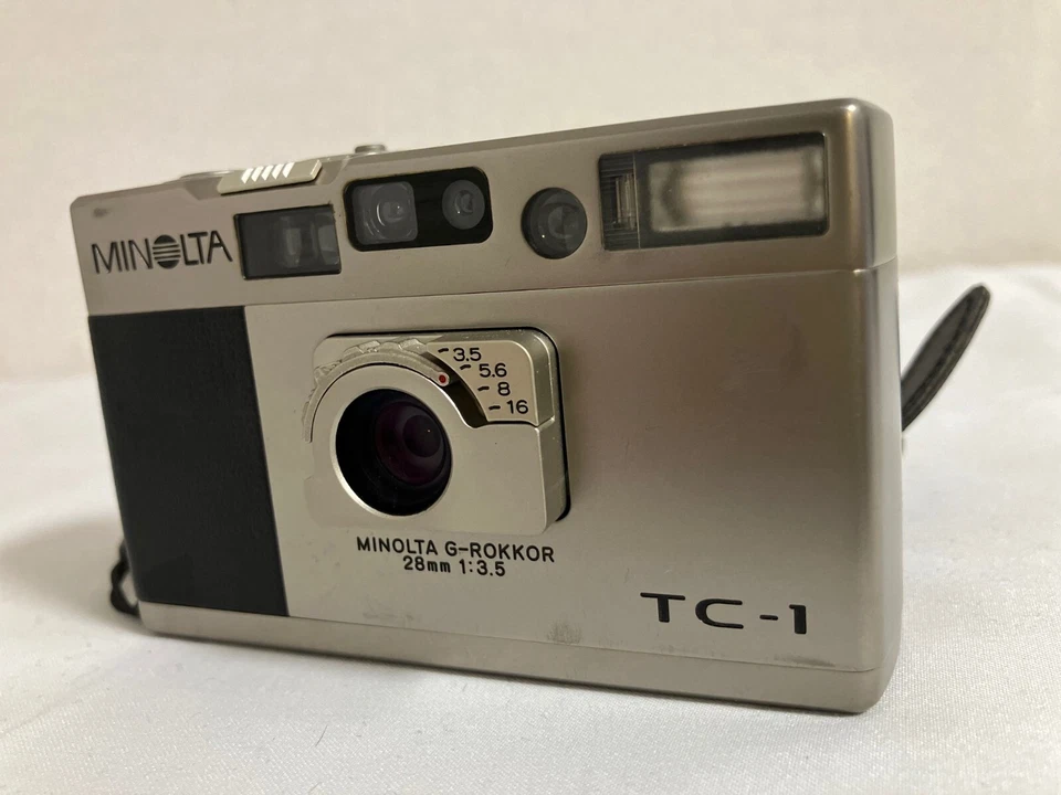 [EXCELENTE+++++] Cámara fotográfica compacta de 35 mm Minolta TC-1 apuntar y disparar Japón #1847 Foto 3 de 4