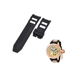 Russian Diver 80121 26mm Black Rubber Watch Strap For Invicta