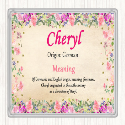 Cheryl Name Bedeutung Getränke Matte Untersetzer Floral