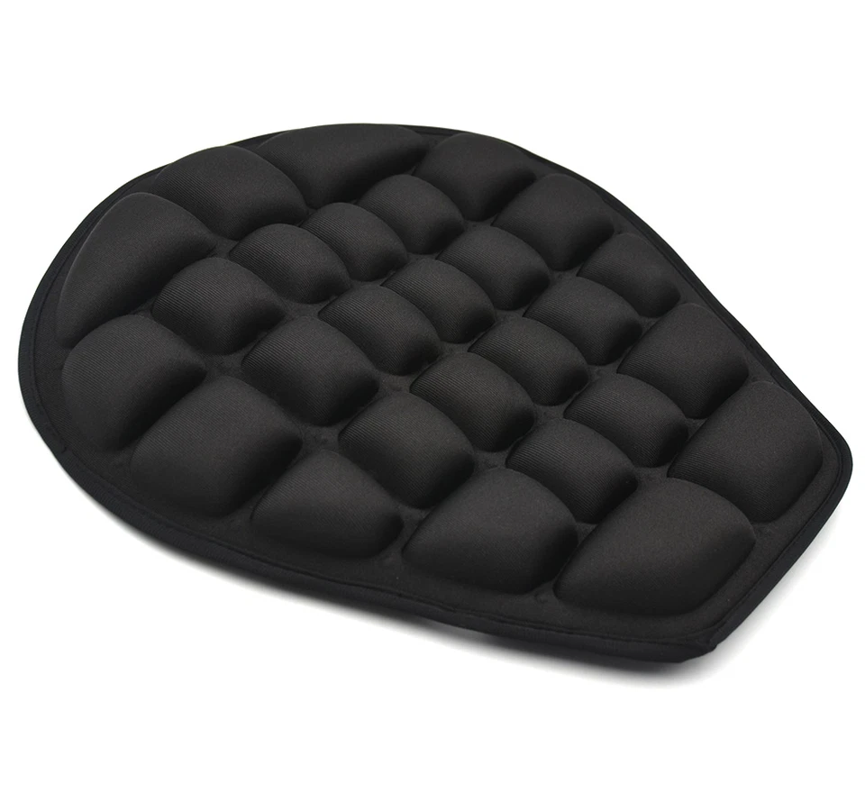 1x Cojín de asiento de motocicleta Almohadilla de asiento de alivio de presión para sillines de turismo Cruiser Foto 3 de 4