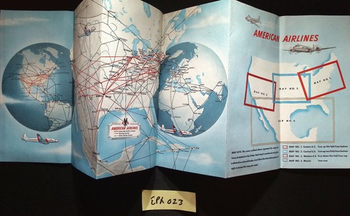 1953 American Airlines Flight Folder 5 pcs: Welcome Aboard, Routenkarte, Ephemera - Bild 18 von 19