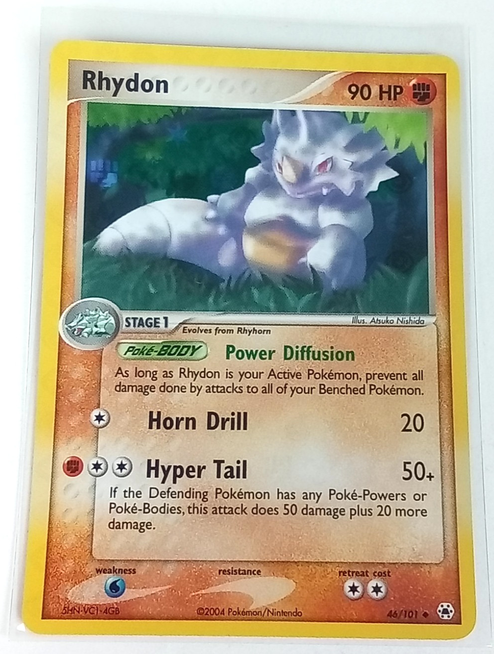Rhydon 46/101 Hidden Legends Holo Pokémon Card 2004