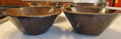Vintage Maggie of Mexico Hand-Carved Wooden Bowl Set - 4 bowls - 7"x3" - 第 3/4 張圖片