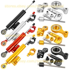 For Yamaha R1 R6 MT07 MT09 FZ1 R3 XJR1300 Steering Damper Stabilizer + Bracket