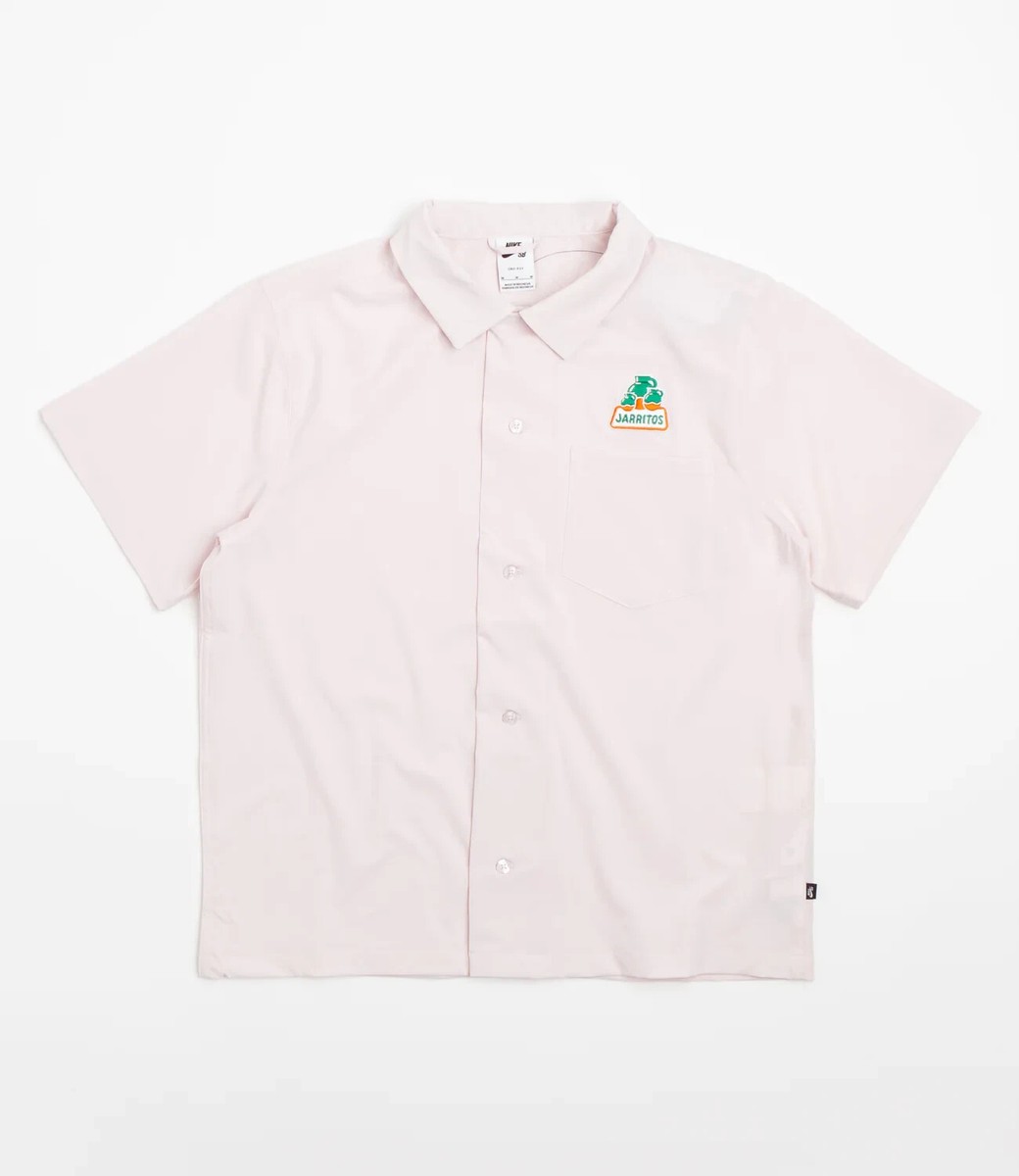 Nike SB Jarritos ロゴ入りシャツ M NEW Nike SB x JARRITOS Bowling Shirt PINK PEARL Size LARGE