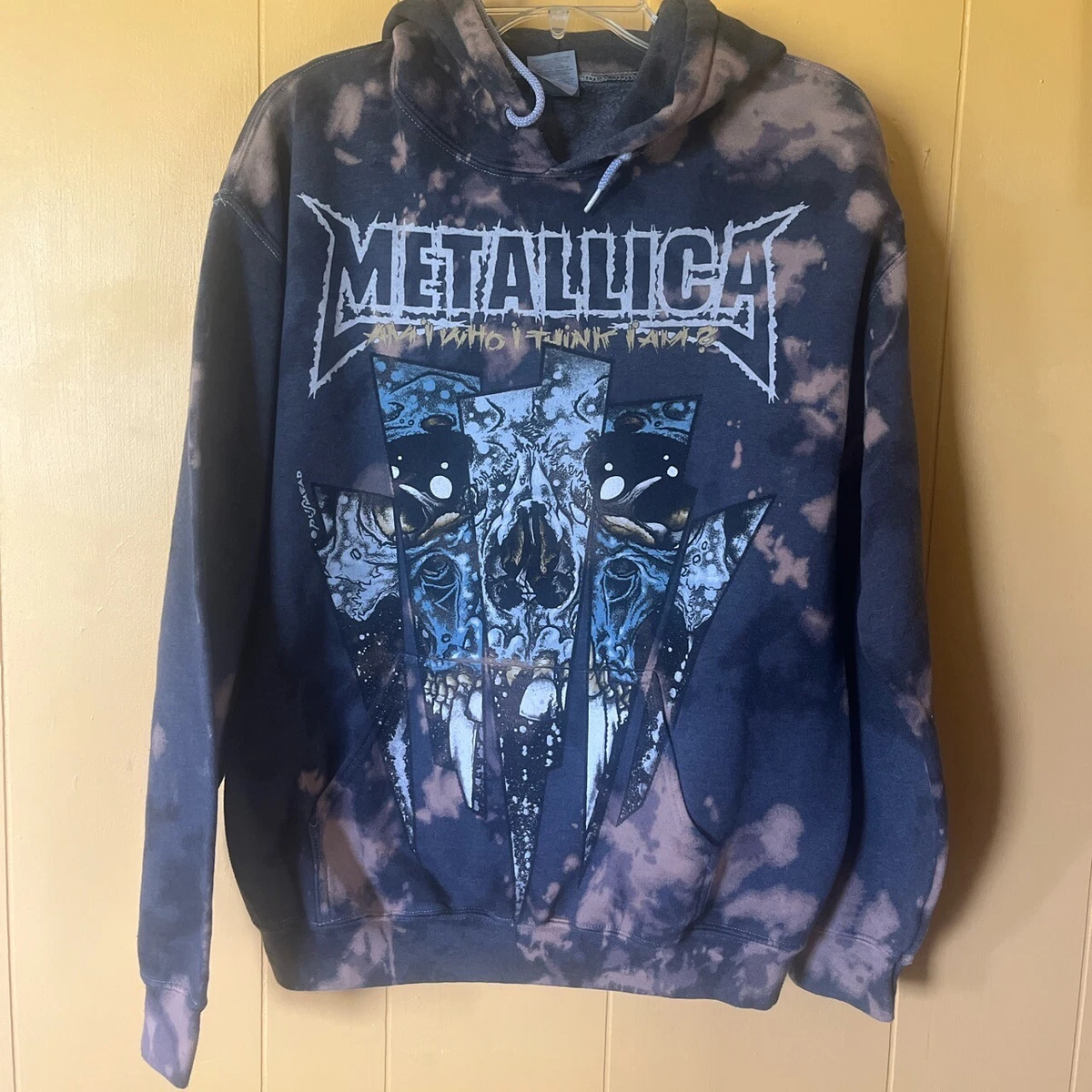 Vintage METALLICA Am I Who I Think I Am Authentic Pushead Hoodie Sz Medium RARE