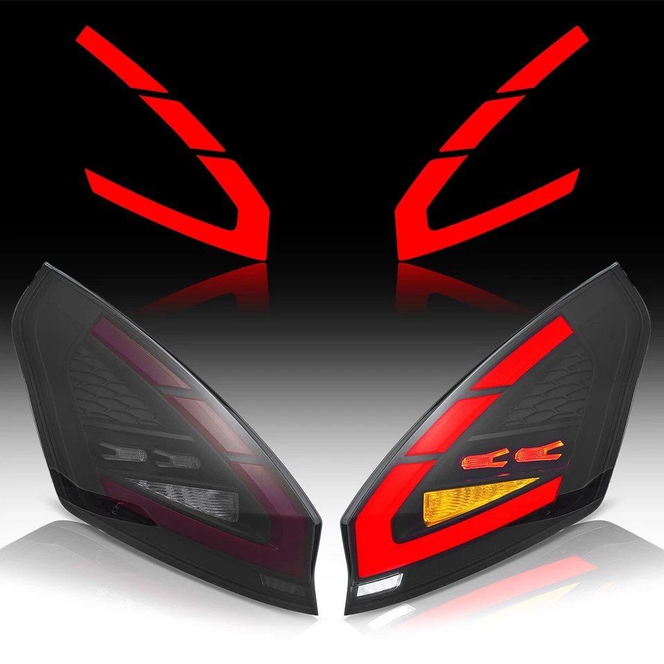 2PCS SMOKED LED Tail Lights For Ford Fiesta Hatchback 2008-2018 2019 Rear Lamps - Image 2 of 4
