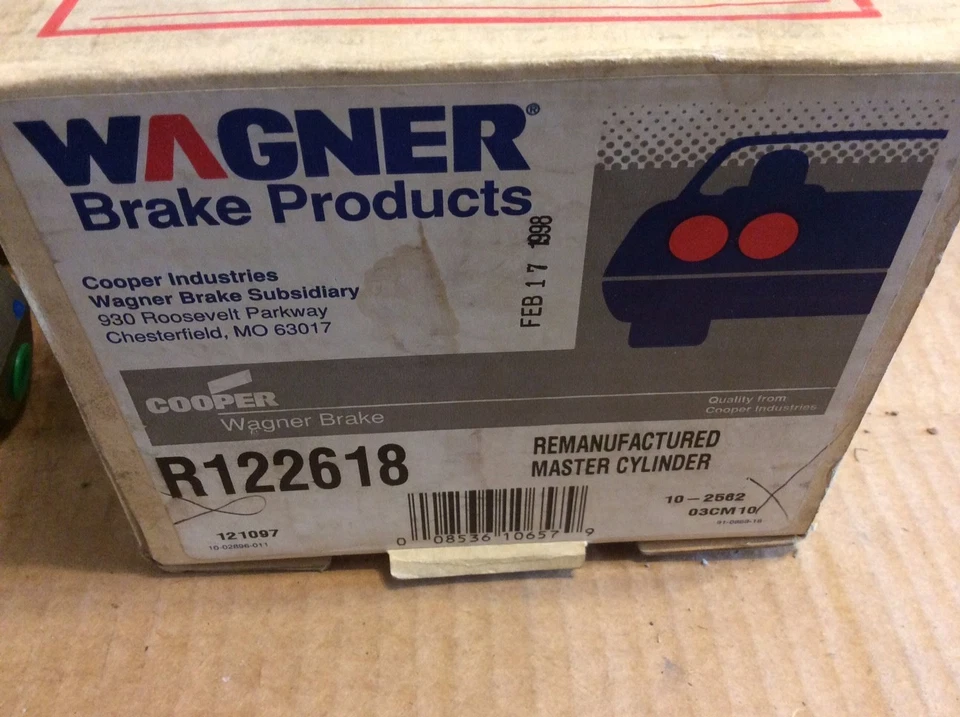Cilindro maestro de freno Wagner R122618 para Cadillac Deville Fleetwood 91-93 Foto 2 de 4