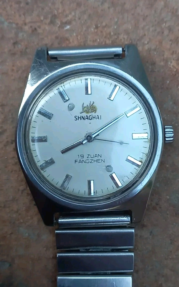Shanghai Watch ヴィンテージ 手巻き メンズ 腕時計 ビンテージ 中国製《上海》19石 メンズ手巻き腕時計 稼動品